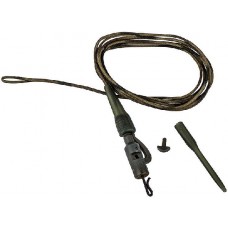 Оснастка Prologic Safetly clip QC swivel hollow leader 80cm 45lbs 3шт