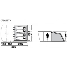 Палатка Trek Planet Calgary 4 песочный
