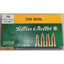 Патрон 308Win Sellier&Bellot 9,5 FMJ 1/20