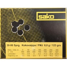 Патрон 30-06Sprg Sako 8,0 Range FMJ