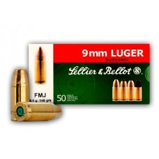 Патрон 9х19Luger Sellier&Bellot FMJ 9,0 Subsonic 1/50