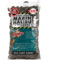 Пеллетс Dynamite Baits Marine halibut 21мм 900гр просверленный