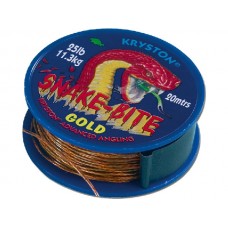 Поводочный материал Kryston Snake-bite gold camo coated 25lbs