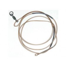 Поводок Korda Safe zone kamo leader ring swivel silt