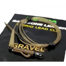 Поводок Korda Safezone leader hydrid clip gravel 40lb