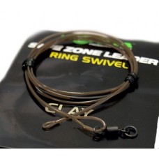 Поводок Korda Safezone Leader Ring Swivel 30lb Clay