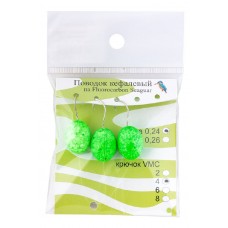 Поводок Зимородок Кефалевый зеленый 1,4х1,7см Hayabusa №4 флюорокарбон уп.3шт