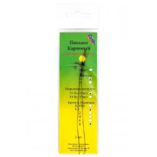 Поводок Зимородок волос 16см 25lb 12кг Hayabusa P-1 №8 уп.2шт