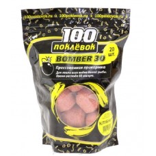 Прикормка 100 Поклевок Bomber-30 клубника