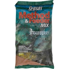 Прикормка Sensas 3000 Method feeder strawberry 1кг