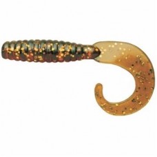 Приманка Bass Assasin твистер 4-Curl tail grub motor oil gold 1/10