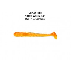 Приманка Crazy Fish Vibro worm 3,4" F13-85-15D-6