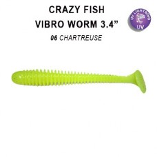 Приманка Crazy Fish Vibro worm 3,4" F13-85-8D-6