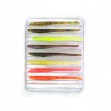 Приманка Lucky John слаги Pro series wiggler worm 05.84/MIX1 9шт