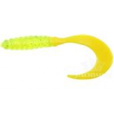 Приманка Manns твистер 10см лимон металл желтый хвост 1/20