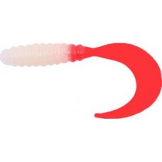 Приманка Manns твистер 10см светящийся красный хвост 1/20