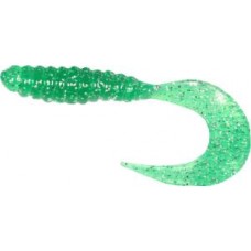 Приманка Manns твистер 10см зеленый металл 1/20