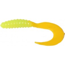 Приманка Manns твистер 7,5см шартрез желтый хвост 1/20