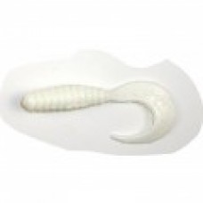 Приманка Manns твистер Hard nose curl tail grub 3" white 1/25