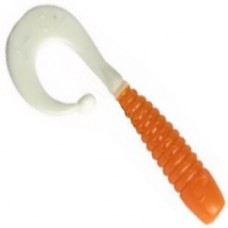 Приманка Manns твистер Nica-50 морковный с белым 1/20