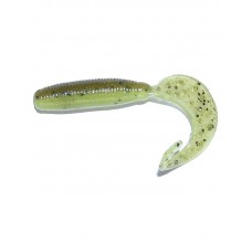 Приманка Reins твистер Fat G tail grub 4" B08 green pumpkin chart m