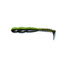 Приманка Reins виброхвост Fat rockvibe shad 4" B08 green pumpkin chart