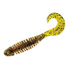 Приманка Yum твистер 3" wooly curltail pmpk pep/green flake1/8