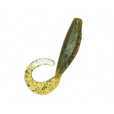 Приманка Zman твистер Curly tail streakz 4" pumpkin green flake 5шт