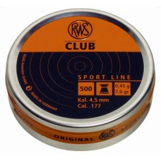 Пульки RWS Club 4,5мм 0,45г 500 шт