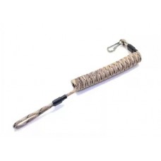 Ремешок страховочный витой паракордовый с кевларовой нитью серый