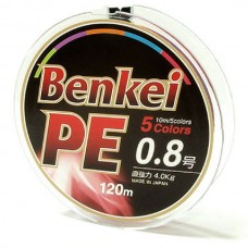 Шнур Benkei multi colors 5 color №1,5 7,5кг 120м