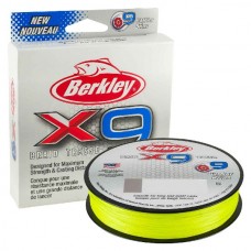 Шнур Berkley X9 fluro green 150м 0,08мм