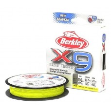Шнур Berkley X9 fluro green 150м 0,17мм