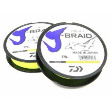 Шнур Daiwa J-Braid X4 0,19мм 270м Yellow