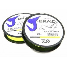 Шнур Daiwa J-Braid X4 0,25мм 270м Yellow