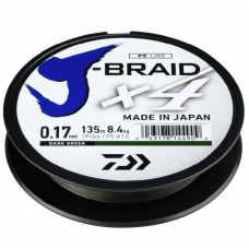 Шнур Daiwa J-Braid X4 0,33мм 135м Dark green