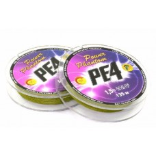 Шнур Power Phantom PE4 135м 1.5 0.2мм 9.9кг зеленый