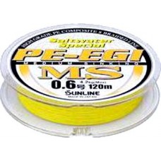 Шнур Sunline PE-EGI MS Yellow 120м 0.6 10lb 4.2kг