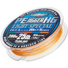 Шнур Sunline PE Jigger HG light 200м 10LB 0.6