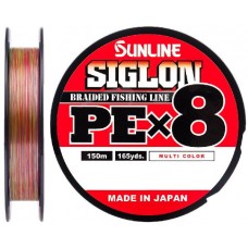Шнур Sunline Siglon PEх8 multicolor 150м 1,5 25lb