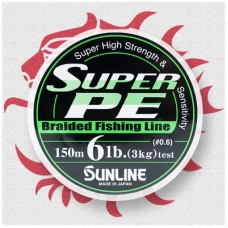 Шнур Sunline Super PE D.GRN 150м 0,405мм 60lbs 30кг