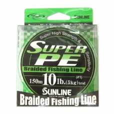 Шнур Sunline Super PE L.GRN 150м 0,165мм 10lbs 5,0кг