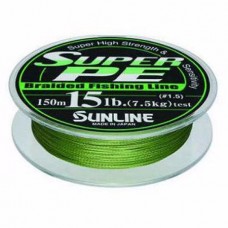 Шнур Sunline Super PE L.GRN 150м 0,205мм 15lbs 7,5кг