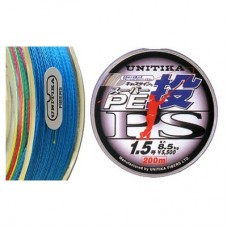 Шнур Unitika Castline PE PS 200м 0,13мм 3,5кг
