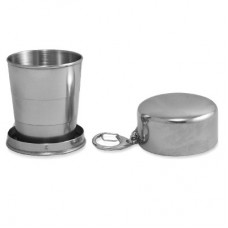 Стакан Хольстер складной металлический с карабином