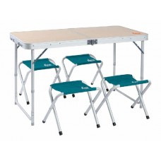 Стол Fiesta Convert + 4 табурета складной синий