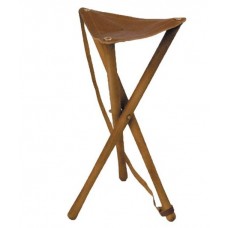 Стульчик Allen тренога кожа дерево 55см