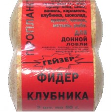 Технопланктон Привада Фидер гейзер клубника 2шт по 50гр