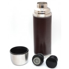 Термос Biostal Охота узкое горло кожаная вставка 700 мл