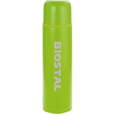Термос Biostal узкое горло с кнопкой 500 мл зеленый